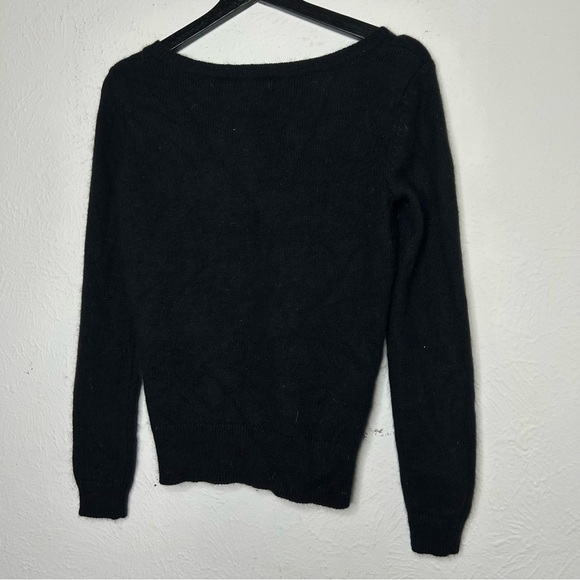 Apt 9 Angora Sweater Crystal Buttons Rhinestone Blackk Size Small - Picture 3 of 9